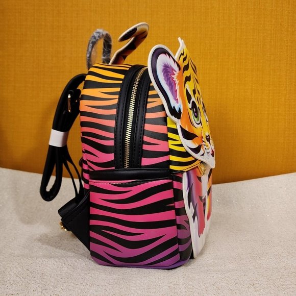 Loungefly Lisa Frank Forrest Tiger Cosplay Mini Backpack Rainbow 90s NEW main image 4